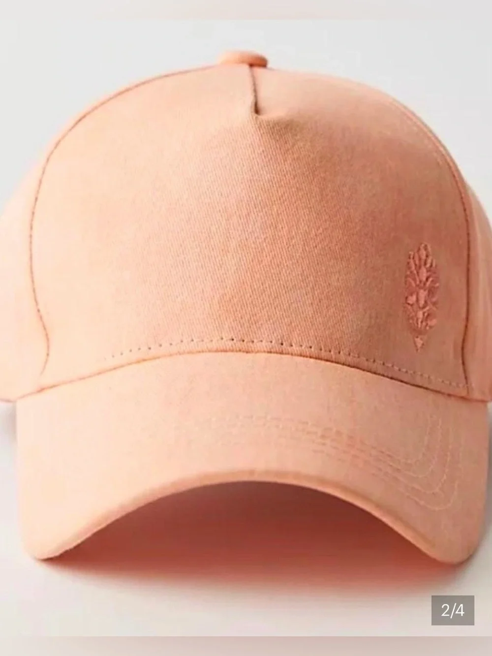 Free People All Set Snapback Hat. NWT. Pastel peach